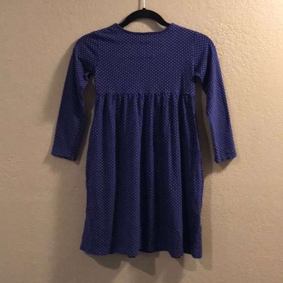 Lands End Polkadot Long Sleeve Dress w/Pockets Size 7 - Picture 5 of 7